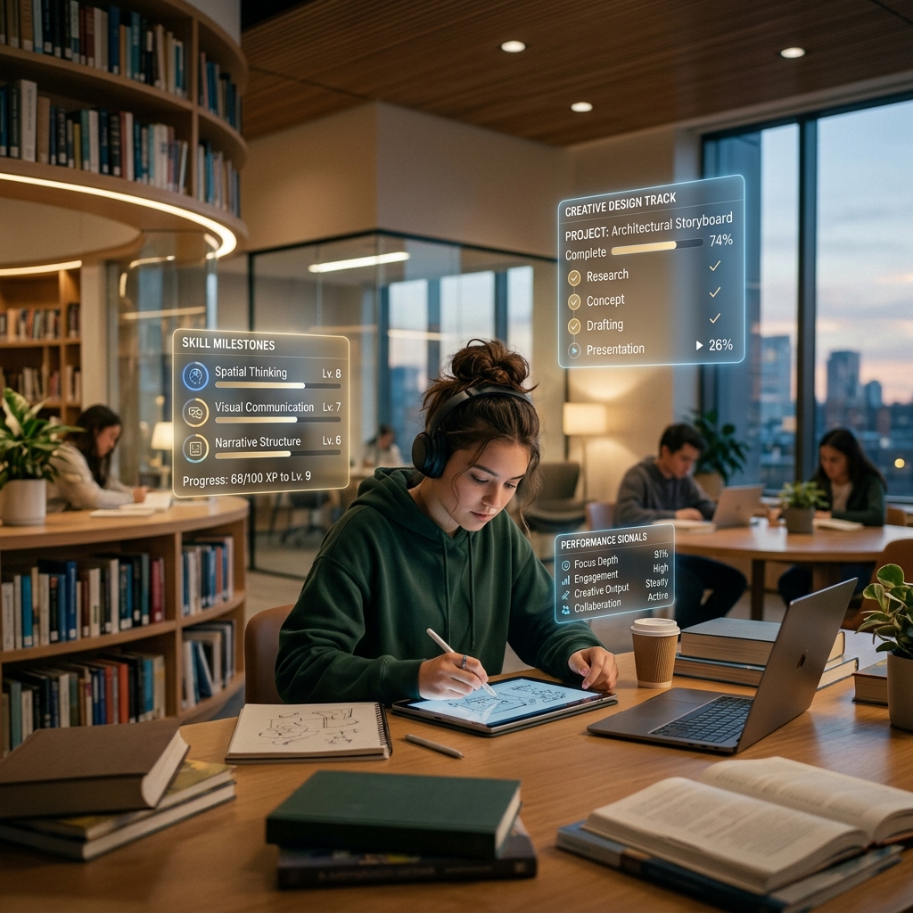 Student Studying